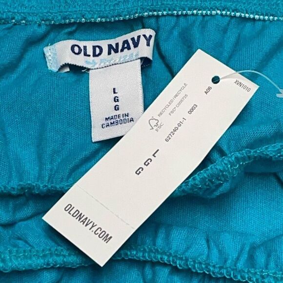 Old Navy Turquoise Wide Strap Babydoll Halter Top - Picture 3 of 6